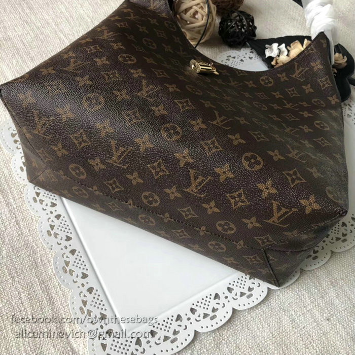 Louis Vuitton Monogram Canvas Flower Hobo Noir M43546