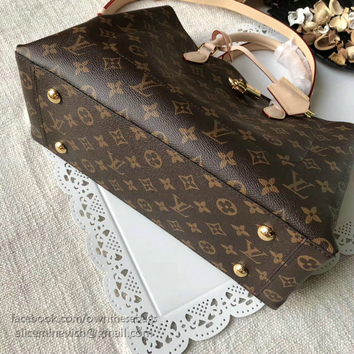 Louis Vuitton Monogram Canvas Flower Tote Beige M43550