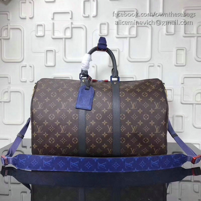 Louis Vuitton Monogram Canvas Keepall Bandouliere 45 Brown M43858