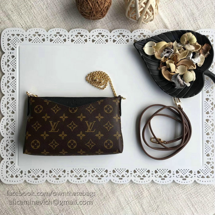 Louis Vuitton Monogram Canvas Pallas Clutch Noir M41638