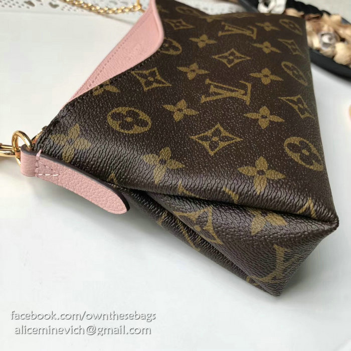 Louis Vuitton Monogram Canvas Pallas Clutch Pink M41638