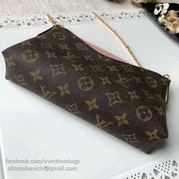 Louis Vuitton Monogram Canvas Pallas Clutch Pink M41638