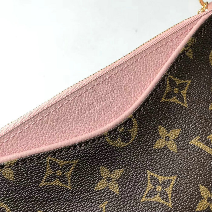 Louis Vuitton Monogram Canvas Pallas Clutch Pink M41638