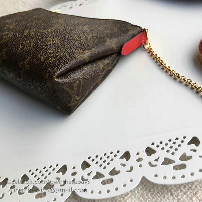 Louis Vuitton Monogram Canvas Pallas Clutch Red M41638