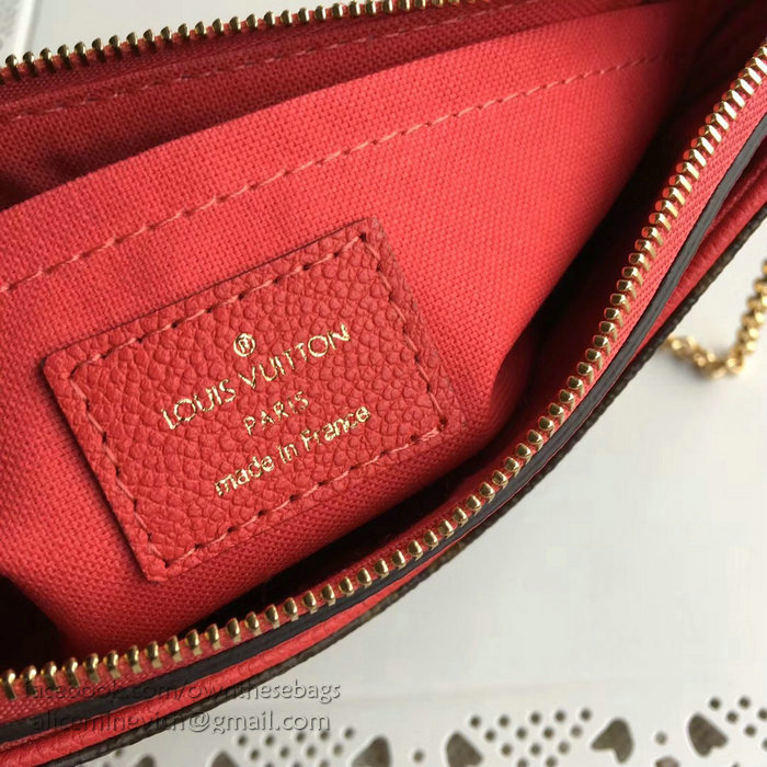 Louis Vuitton Monogram Canvas Pallas Clutch Red M41638