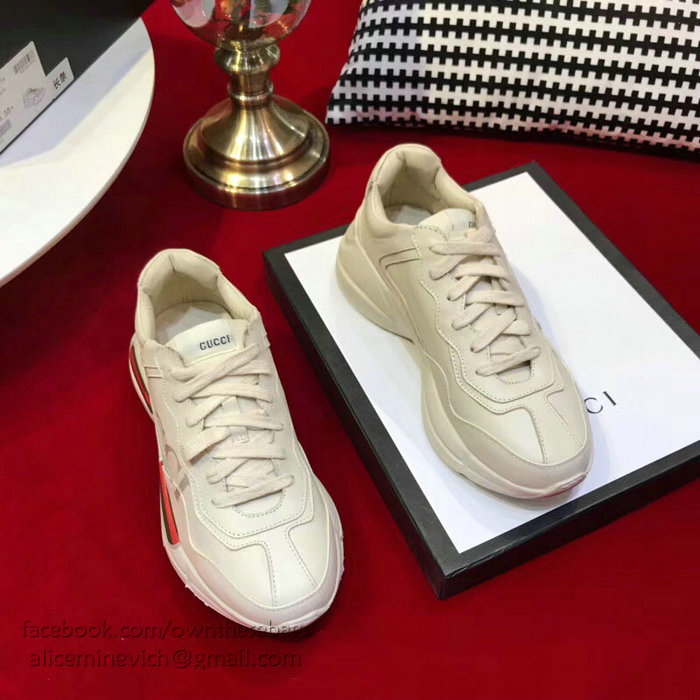 Rhyton Gucci logo leather sneaker 500877