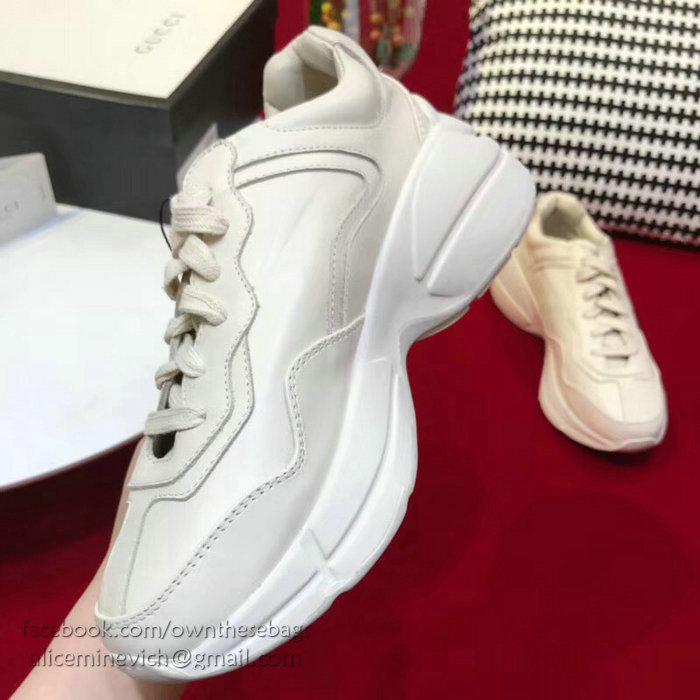 Rhyton Gucci logo leather sneaker 500878