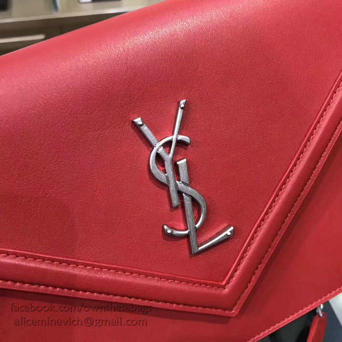 Saint Laurent LE SEPT Chain Bag in Red Leather 511262