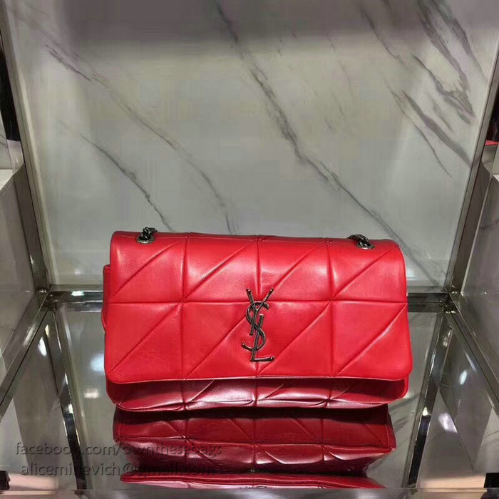 Saint Laurent Medium JAMIE Bag in Red Patchwork Leather 515821