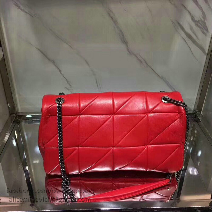 Saint Laurent Medium JAMIE Bag in Red Patchwork Leather 515821