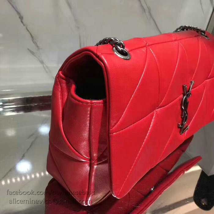 Saint Laurent Medium JAMIE Bag in Red Patchwork Leather 515821