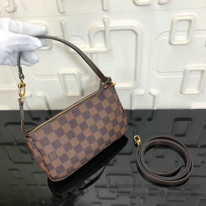 Louis Vuitton Damier Ebene Canvas Pochette Accessoires Pouch N51985