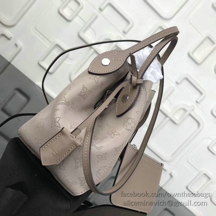 Louis Vuitton Mahina Leather Hina PM Grey M54353