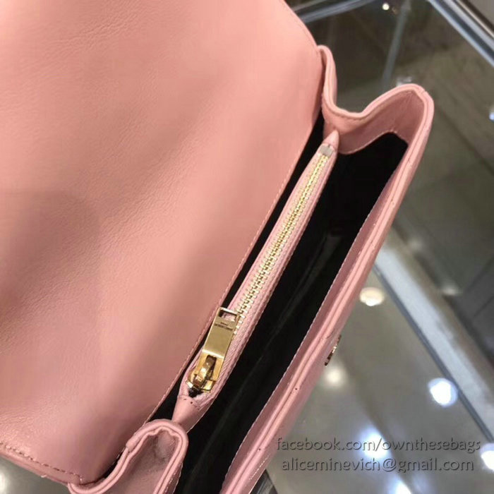 Saint Laurent Medium Matelasse Leather Shoulder Bag Pink 428056