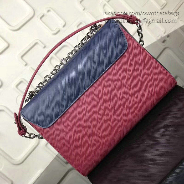 Louis Vuitton Epi Leather Twist MM Blue and Burgundy M53010