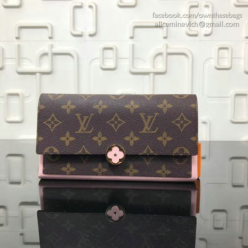 Louis Vuitton Flore Wallet Rose Ballerine M64585