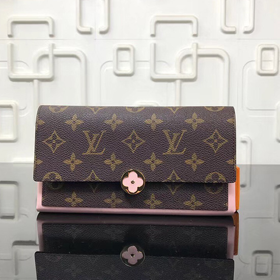 Louis Vuitton Flore Wallet Rose Ballerine M64585