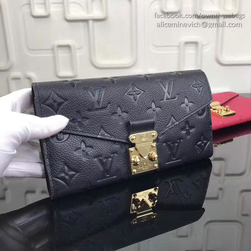 Louis Vuitton Monogram Empreinte Metis Wallet Noir M62459