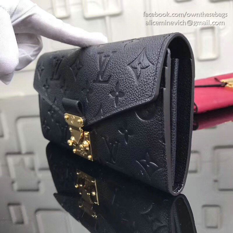 Louis Vuitton Monogram Empreinte Metis Wallet Noir M62459