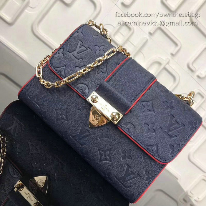 Louis Vuitton Monogram Empreinte Saint Sulpice BB Marine Rouge M44242