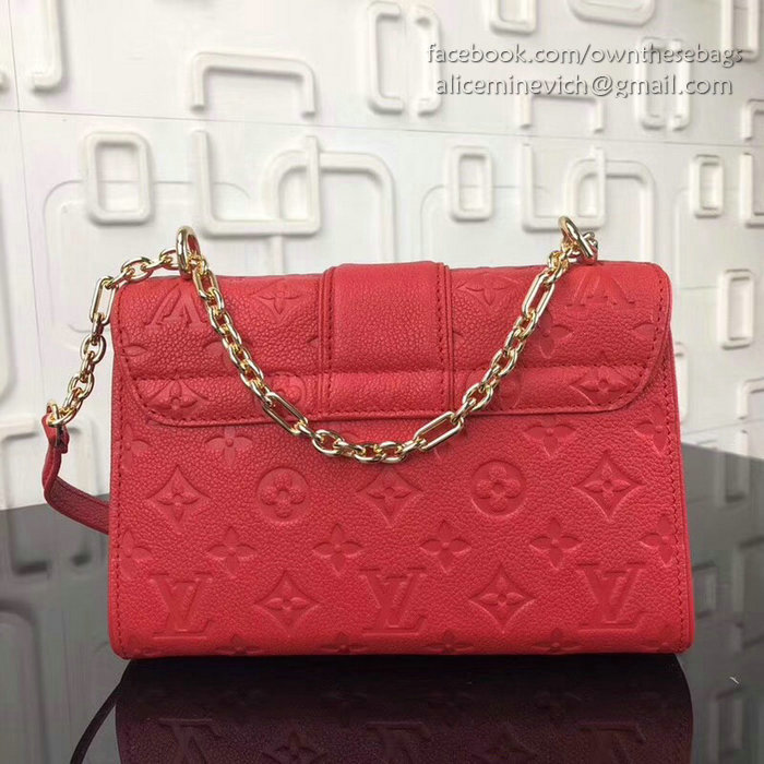 Louis Vuitton Monogram Empreinte Saint Sulpice BB Red M44242