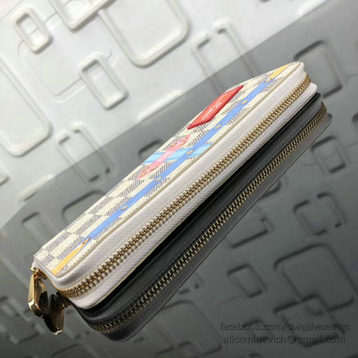 Louis Vuitton Damier Azur Canvas Clemence Wallet N60109