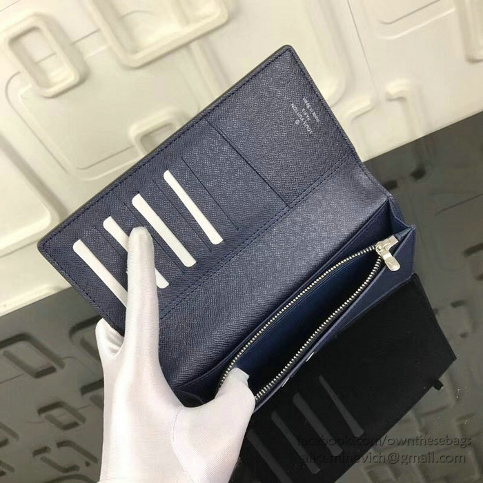 Louis Vuitton Epi Leather Brazza Wallet Bleu Azur M63511