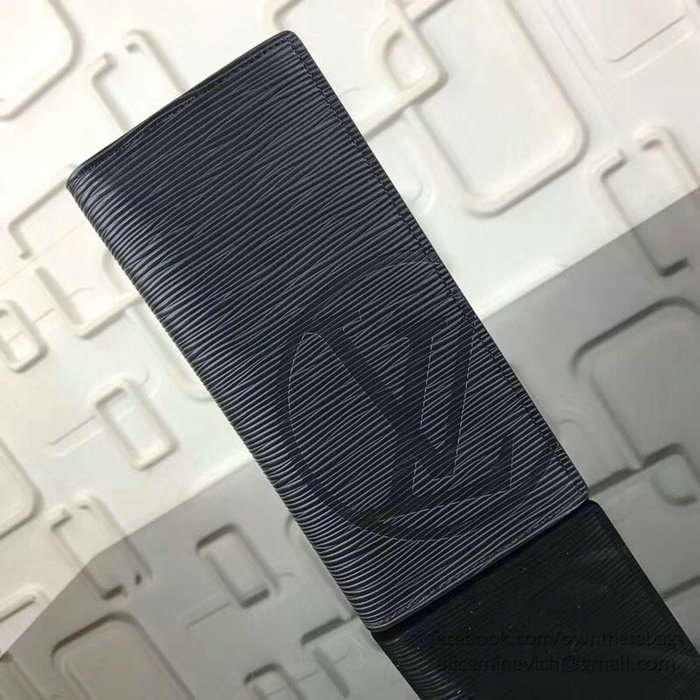 Louis Vuitton Epi Leather Brazza Wallet Noir M63511