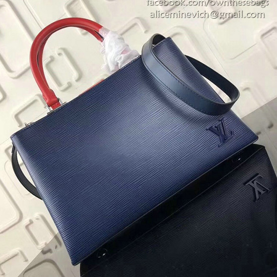 Louis Vuitton Epi Leather Epi leather Kleber PM Indigo Coquelicot M51333