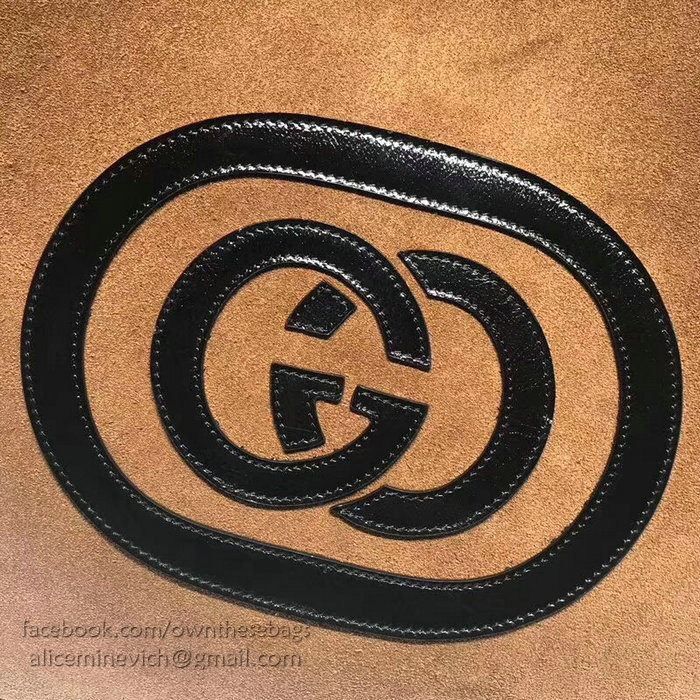 Gucci GG Ophidia Suede Large Tote Brown 519335