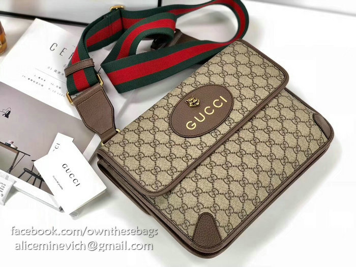 Gucci GG Supreme Messenger Bag Brown 495654