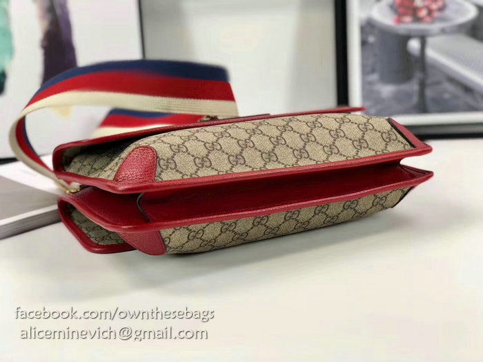 Gucci GG Supreme Messenger Bag Red 495654