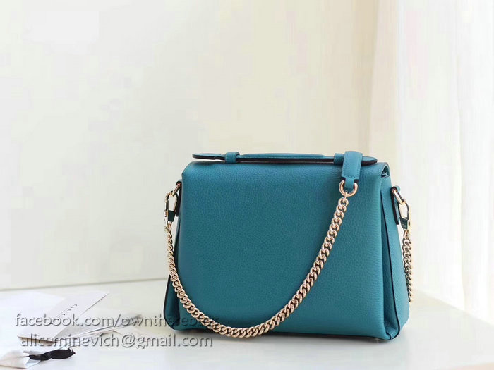 Gucci Interlocking GG Leather Crossbody Bag Blue 510302