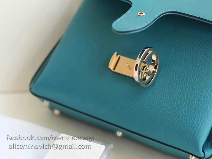 Gucci Interlocking GG Leather Crossbody Bag Blue 510302