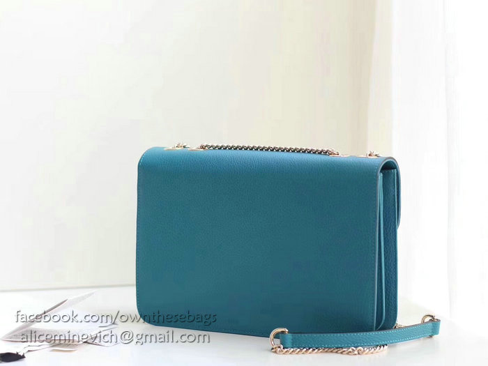 Gucci Interlocking GG Leather Crossbody Bag Blue 510303