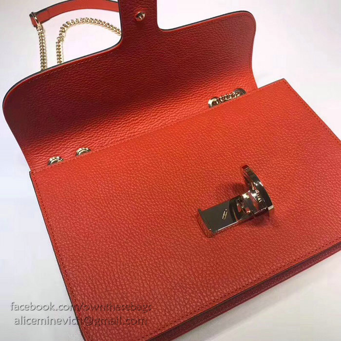 Gucci Interlocking GG Leather Crossbody Bag Orange 510303