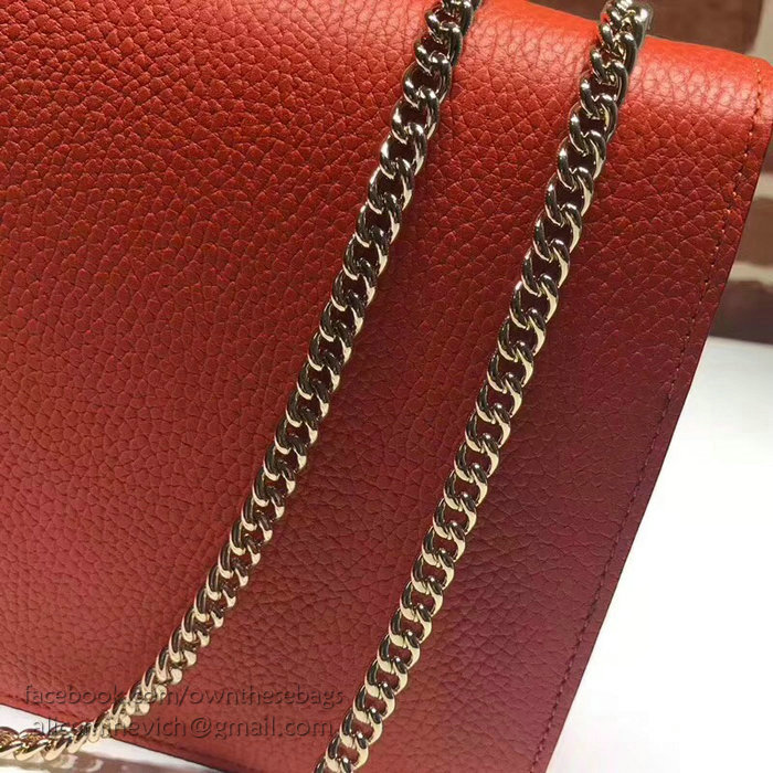 Gucci Interlocking GG Leather Crossbody Bag Orange 510303