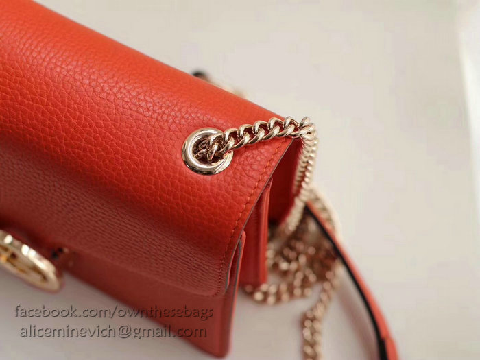 Gucci Interlocking GG Leather Crossbody Bag Orange 510304