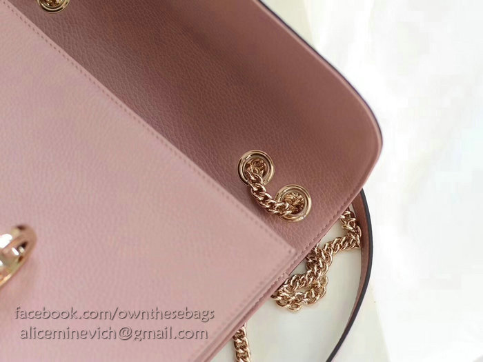 Gucci Interlocking GG Leather Crossbody Bag Pink 510303