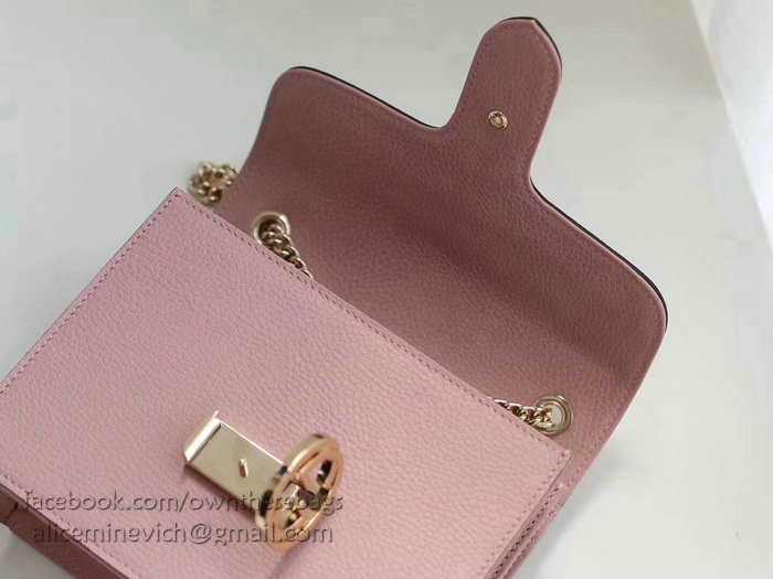 Gucci Interlocking GG Leather Crossbody Bag Pink 510304