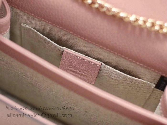 Gucci Interlocking GG Leather Crossbody Bag Pink 510304