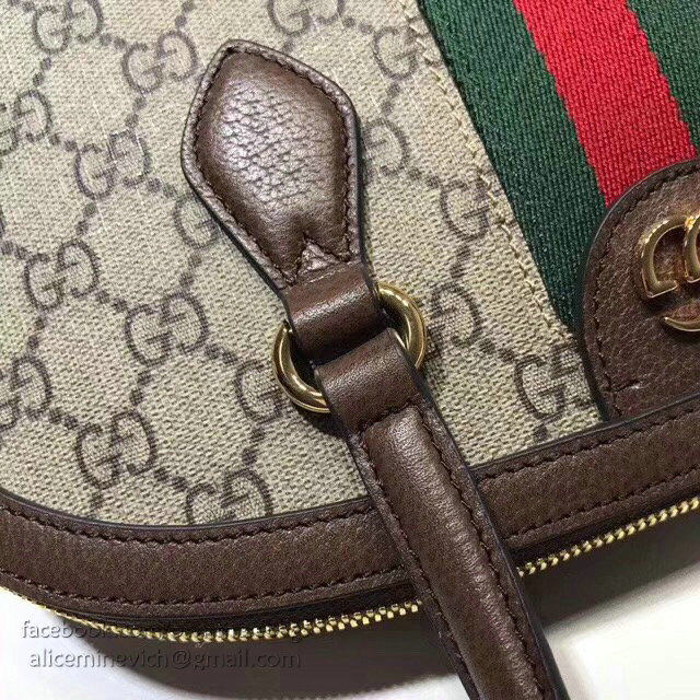 Gucci Ophidia GG Medium Top Handle Bag Brown 524533