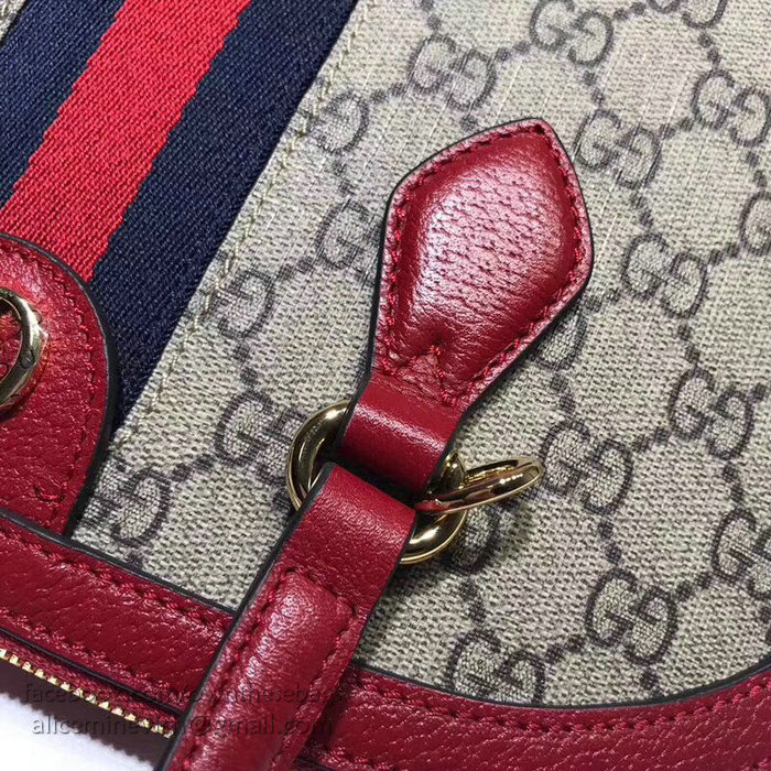 Gucci Ophidia GG Medium Top Handle Bag Red 524533