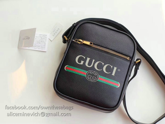 Gucci Print Messenger Bag Black 523591