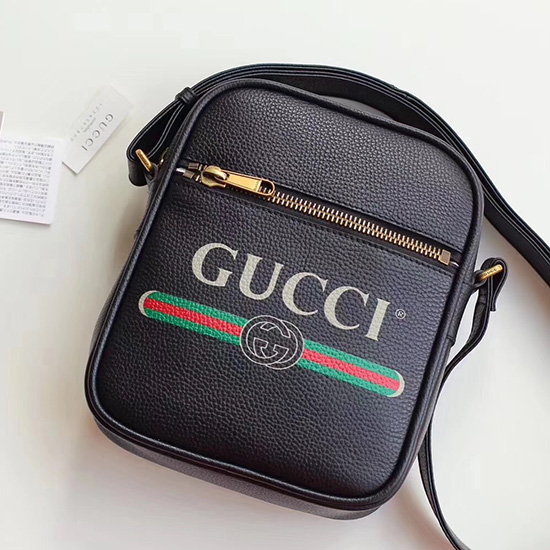 Gucci Print Messenger Bag Black 523591