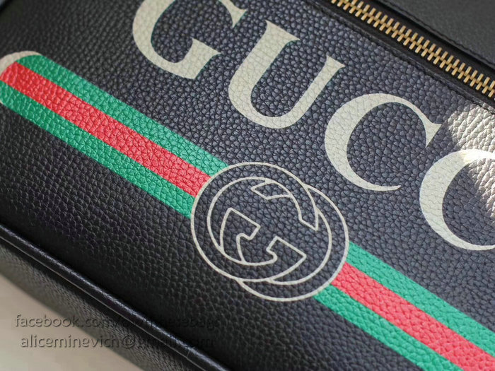 Gucci Print Shoulder Bag Black 523589