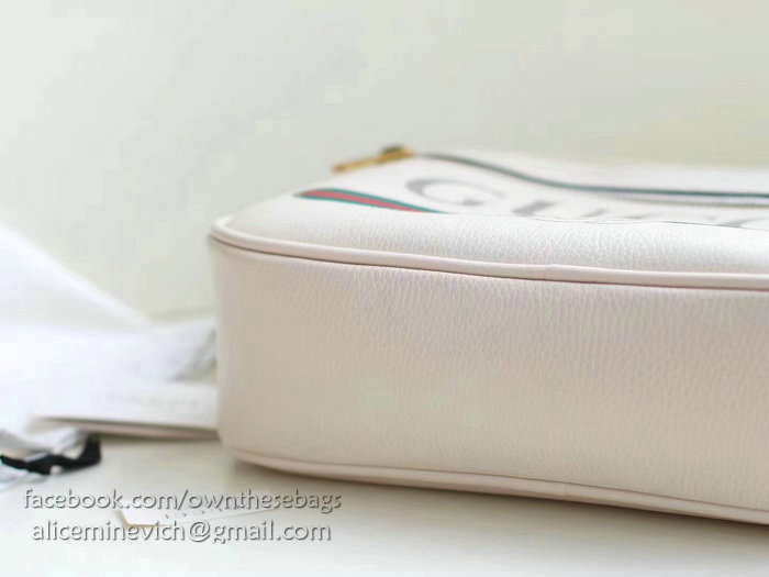 Gucci Print Shoulder Bag White 523589