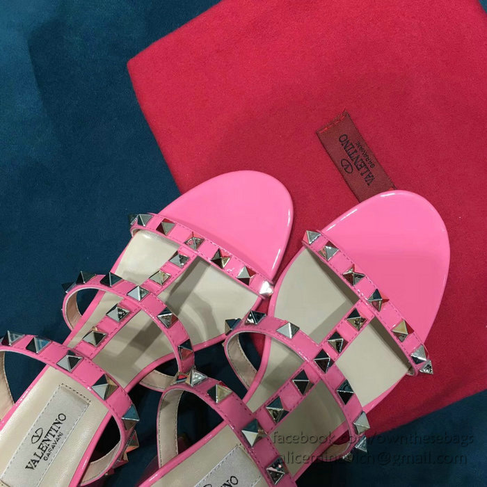 Valentino Garavani Rockstud Calfskin Leather Sandal Pink V18601