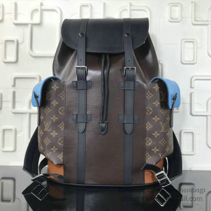 Louis Vuitton Canvas and Epi Christopher PM Black M41709