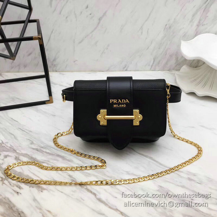 Prada Cahier Belt Bag Black 1BL004